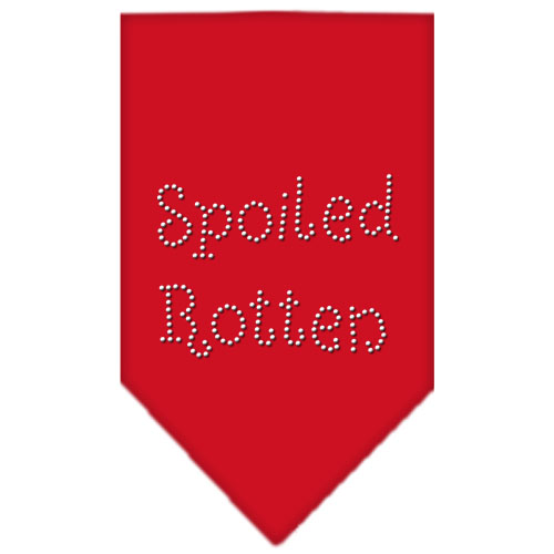 Spoiled Rotten Rhinestone Bandana Red Large